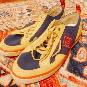 Red, Yellow, Blue, Chanel Tennis Sneakers